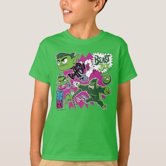10代のタイタン行け! | Beast Boy Shapeshifts Tシャツ (正面)