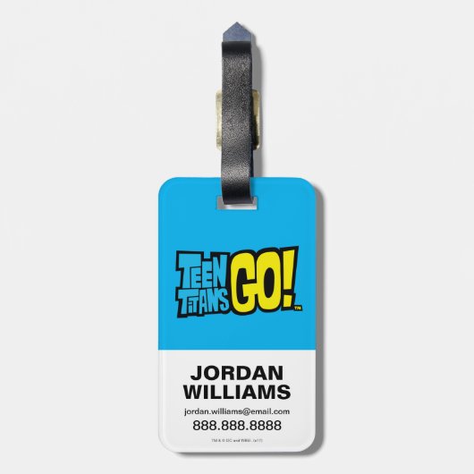 10代のタイタン行け！ | Beast Boy Waffles ラゲッジタグ (裏面縦)