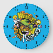 10代のタイタン行け！ | Beast Boy Waffles ラージ壁時計 (正面)