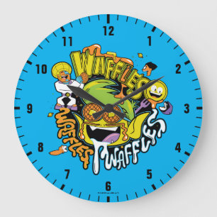 10代のタイタン行け！   Beast Boy Waffles ラージ壁時計