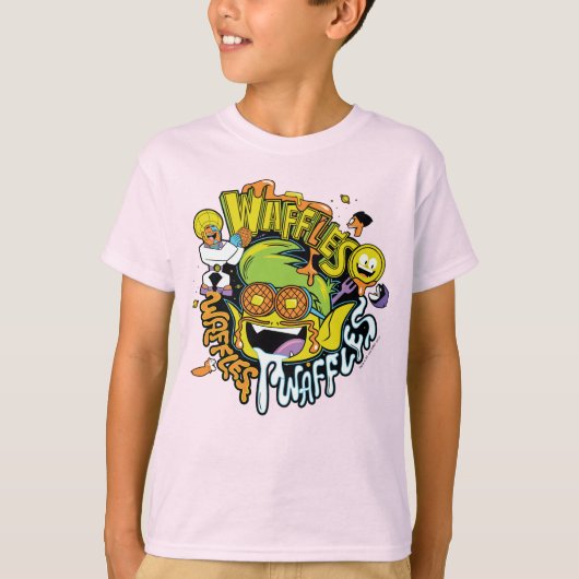 10代のタイタン行け! | Beast Boy Waffles Tシャツ (正面)