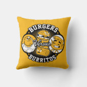 10代のタイタン行け! | Burgers対Burritos クッション (裏面)