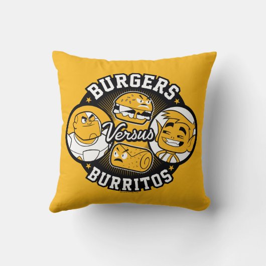 10代のタイタン行け！ | Burgers対Burritos クッション (裏面)