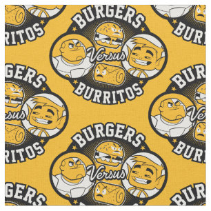 10代のタイタン行け! Burgers対Burritos ファブリック