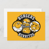 10代のタイタン行け! | Burgers対Burritos ポストカード (正面/裏面)