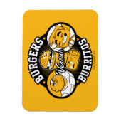 10代のタイタン行け! | Burgers対Burritos マグネット (縦)