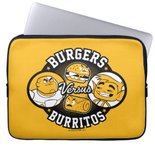 10代のタイタン行け! Burgers対Burritos ラップトップスリーブ