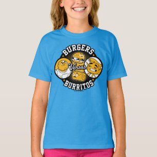 10代のタイタン行け! Burgers対Burritos Tシャツ