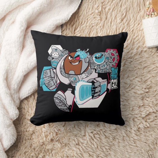 10代のタイタン行け! | CyborgのArsenal Graphic クッション (ブランケット)