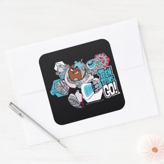 10代のタイタン行け! | CyborgのArsenal Graphic スクエアシール (封筒)