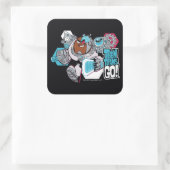 10代のタイタン行け! | CyborgのArsenal Graphic スクエアシール (バッグ)