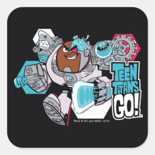 10代のタイタン行け! CyborgのArsenal Graphic スクエアシール