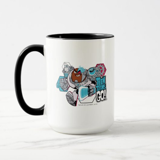 10代のタイタン行け! | CyborgのArsenal Graphic マグカップ (左)