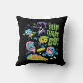 10代のタイタン行け! | Gnarly 90のピザグラフィック クッション (裏面)