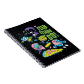 10代のタイタン行け! | Gnarly 90のピザグラフィック ノートブック (右側)