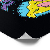 10代のタイタン行け！ | Gnarly 90のピザグラフィック ポスター (角)