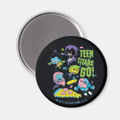 10代のタイタン行け! | Gnarly 90のピザグラフィック マグネット (正面/裏面)