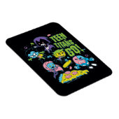 10代のタイタン行け! | Gnarly 90のピザグラフィック マグネット (右側)