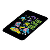 10代のタイタン行け! | Gnarly 90のピザグラフィック マグネット (左側)