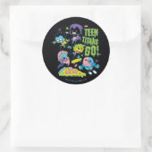 10代のタイタン行け! | Gnarly 90のピザグラフィック ラウンドシール (バッグ)