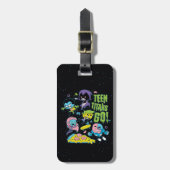 10代のタイタン行け! | Gnarly 90のピザグラフィック ラゲッジタグ (正面縦)