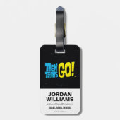 10代のタイタン行け！ | Gnarly 90のピザグラフィック ラゲッジタグ (裏面縦)