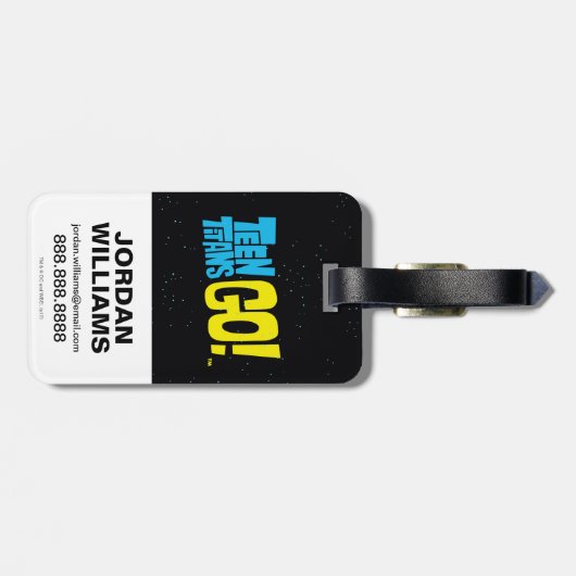 10代のタイタン行け！ | Gnarly 90のピザグラフィック ラゲッジタグ (裏面横)