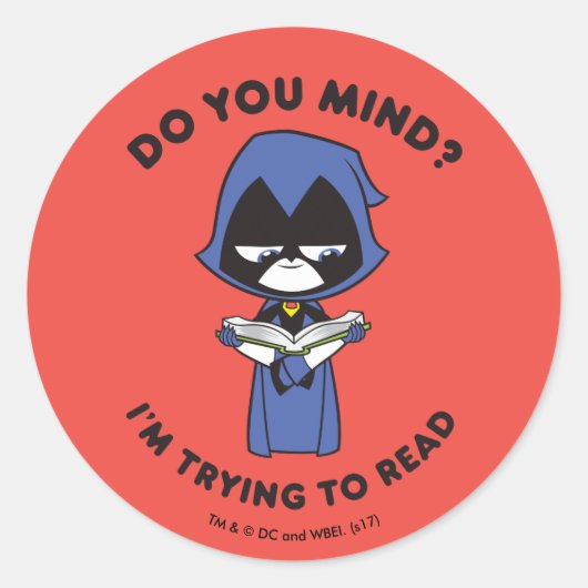 10代のタイタン行け! | Raven "私は試してい読る" ラウンドシール (正面)