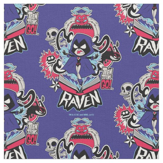 10代のタイタン行け！ | Raven Demonic Powers Graphic ファブリック (クローズアップ)