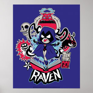 10代のタイタン行け！   Raven Demonic Powers Graphic ポスター