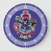 10代のタイタン行け！ | Raven Demonic Powers Graphic ラージ壁時計 (正面)