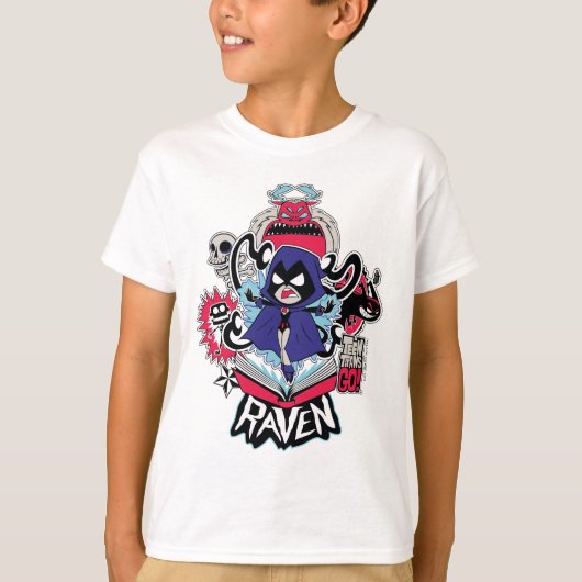 10代のタイタン行け! | Raven Demonic Powers Graphic Tシャツ (正面)