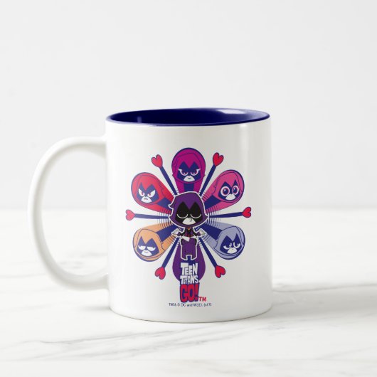 10代のタイタン行け！ | Raven's Emoticlones ツートーンマグカップ (左)