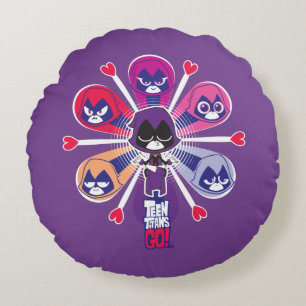 10代のタイタン行け！   Raven's Emoticlones ラウンドクッション