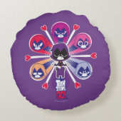 10代のタイタン行け! | Raven's Emoticlones ラウンドクッション (裏面)