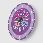 10代のタイタン行け！ | Raven's Emoticlones ラージ壁時計 (傾斜)