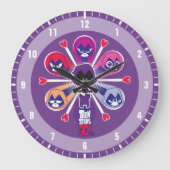 10代のタイタン行け！ | Raven's Emoticlones ラージ壁時計 (正面)