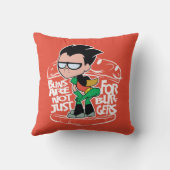 10代のタイタン行け! | Robin Booty Scooty Buns クッション (裏面)