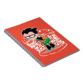 10代のタイタン行け！ | Robin Booty Scooty Buns ノートブック (右側)