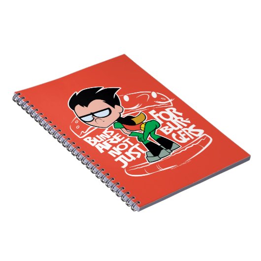 10代のタイタン行け！ | Robin Booty Scooty Buns ノートブック (右側)