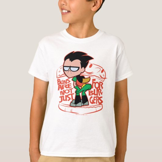 10代のタイタン行け！ | Robin Booty Scooty Buns Tシャツ (正面)