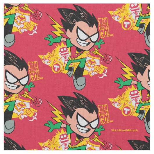 10代のタイタン行け！ | Robin's Arsenal Graphic ファブリック (クローズアップ)
