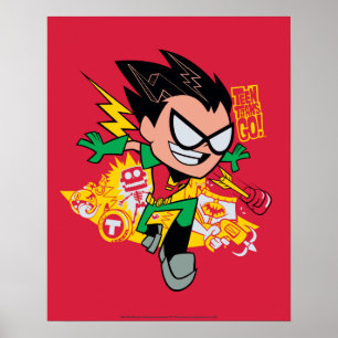 10代のタイタン行け！   Robin's Arsenal Graphic ポスター