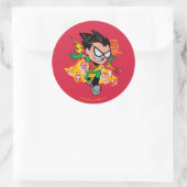 10代のタイタン行け！ | Robin's Arsenal Graphic ラウンドシール (バッグ)