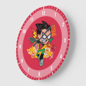 10代のタイタン行け! | Robin's Arsenal Graphic ラージ壁時計 (傾斜)