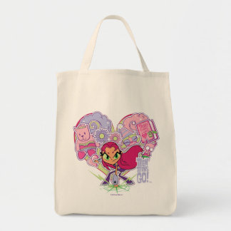 10代のタイタン行け！ | Starfireのハートパンチグラフィック トートバッグ