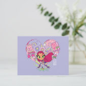 10代のタイタン行け！ | Starfireのハートパンチグラフィック ポストカード (スタンド正面)