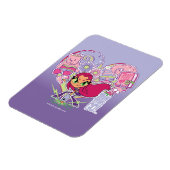 10代のタイタン行け! | Starfireのハートパンチグラフィック マグネット (左側)