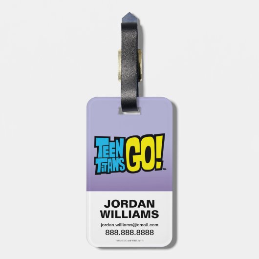 10代のタイタン行け！ | Starfireのハートパンチグラフィック ラゲッジタグ (裏面縦)