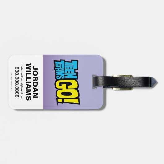 10代のタイタン行け！ | Starfireのハートパンチグラフィック ラゲッジタグ (裏面横)